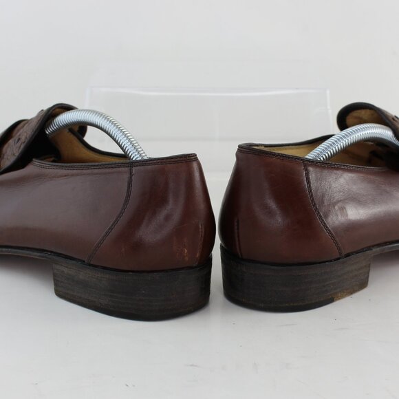 Vintage Bruno Magli Leather Ostrich Detail Loafers (US 8.5) - Picture 6 of 9